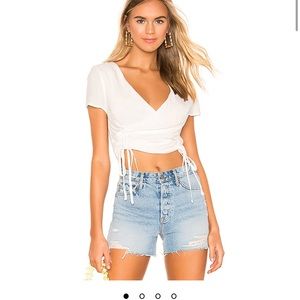 revolve super down syna ruched top